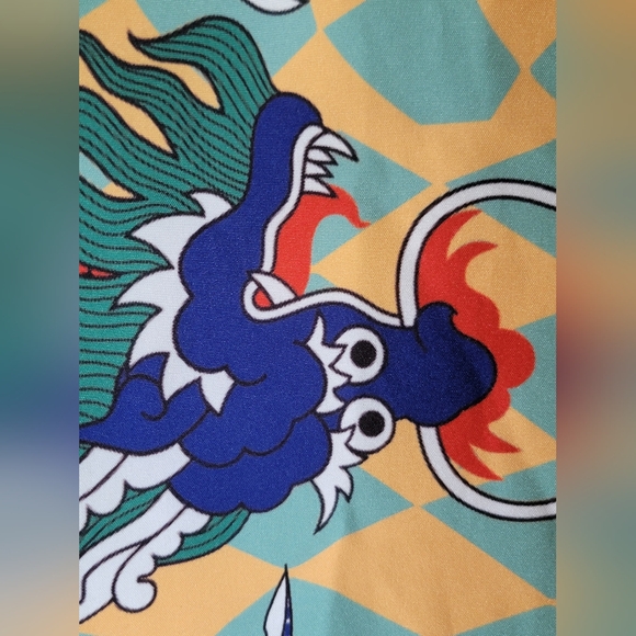 Men's Negative Space Sz Small Bold Dragon Print Casual Shirt LIKE NEW - Picture 8 of 10